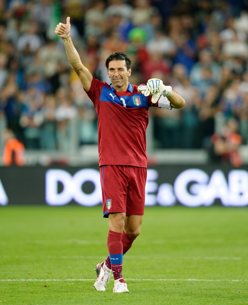 Fussball International WM Qualifikation 2014 10.09.2013 Italien - Tschechien Schlussjubel; Torwart Gianluigi Buffon (Italien) FOTO: Pressefoto ULMER/Alberto Lingria xxNOxMODELxRELEASExx